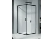 Kabiny prysznicowe - Riho Hamar 2.0 Kabina prysznicowa kwadratowa 90x90x200 cm profile czarne szkło przejrzyste G007005121 - miniaturka - grafika 1