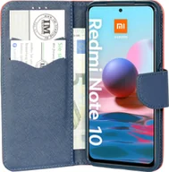 Portfele - cofi1453® Etui książkowe "Fancy" kompatybilne z XIAOMI REDMI NOTE 10 pokrowiec na telefon etui na portfel pokrowiec ochronny z funkcją podstawki, slot na karty czerwono-niebieski - miniaturka - grafika 1
