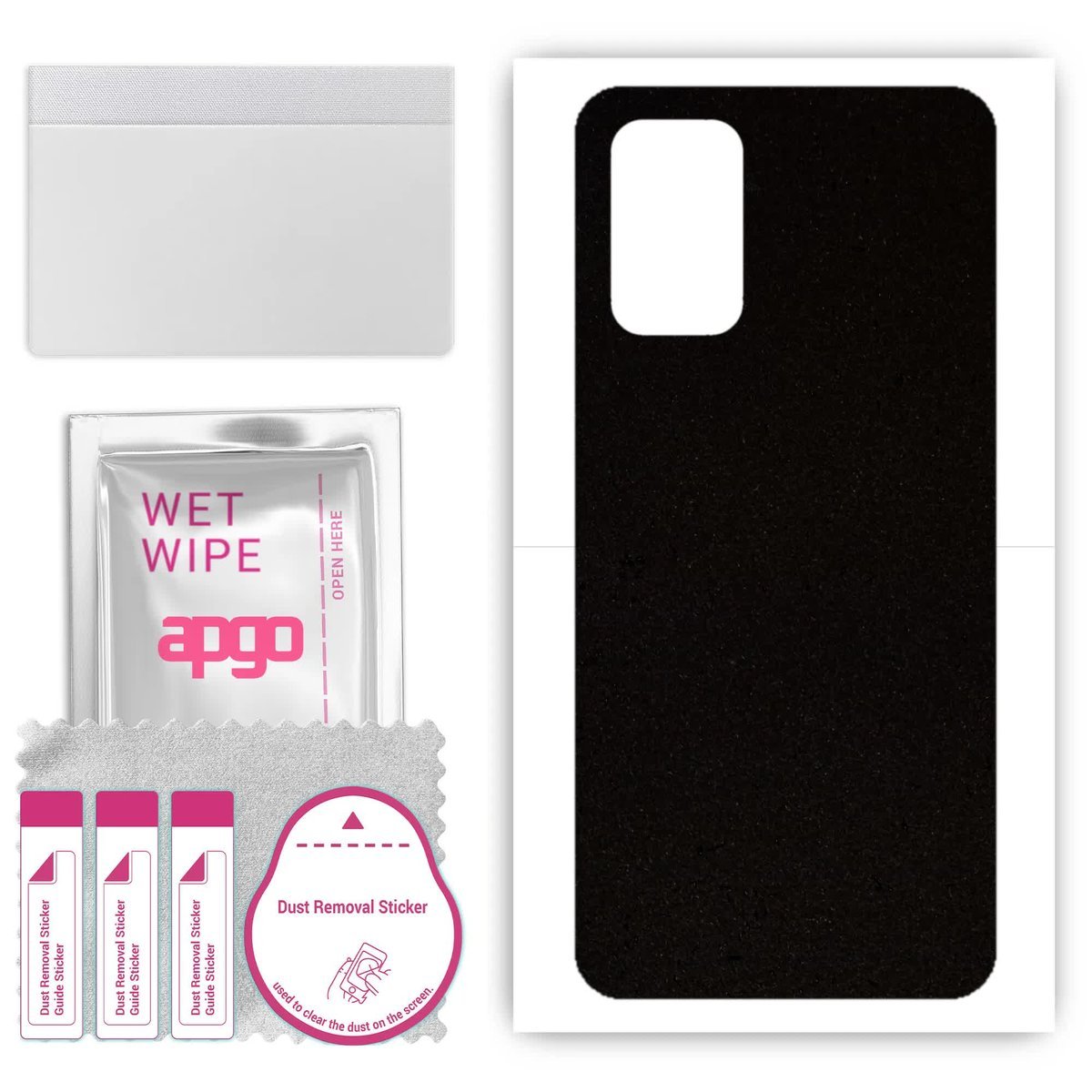 Folia naklejka skórka strukturalna na TYŁ Zamsz do HTC Wildfire E Star - Zamsz Czarny - apgo SKINS