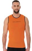 Koszulki sportowe męskie - Bezrękawnik męski 3D Run PRO SL10290, Kolor pomarańczowy, Rozmiar S, Brubeck - Primodo.com - miniaturka - grafika 1