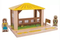 Zabawki konstrukcyjne - Zielony wiatrak Dodatki do kolejki Bigjigs Rail - miniaturka - grafika 1