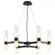 Lampy sufitowe - Żyrandol do jadalni Candela DN1505-6 black Step wielopunktowy tuby czarny - miniaturka - grafika 1