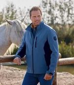 Kurtki męskie - Kurtka Softshell HighTech Mężczyzna Atlas For Men - Kolor : Niebieski - Rozmiar : L - miniaturka - grafika 1