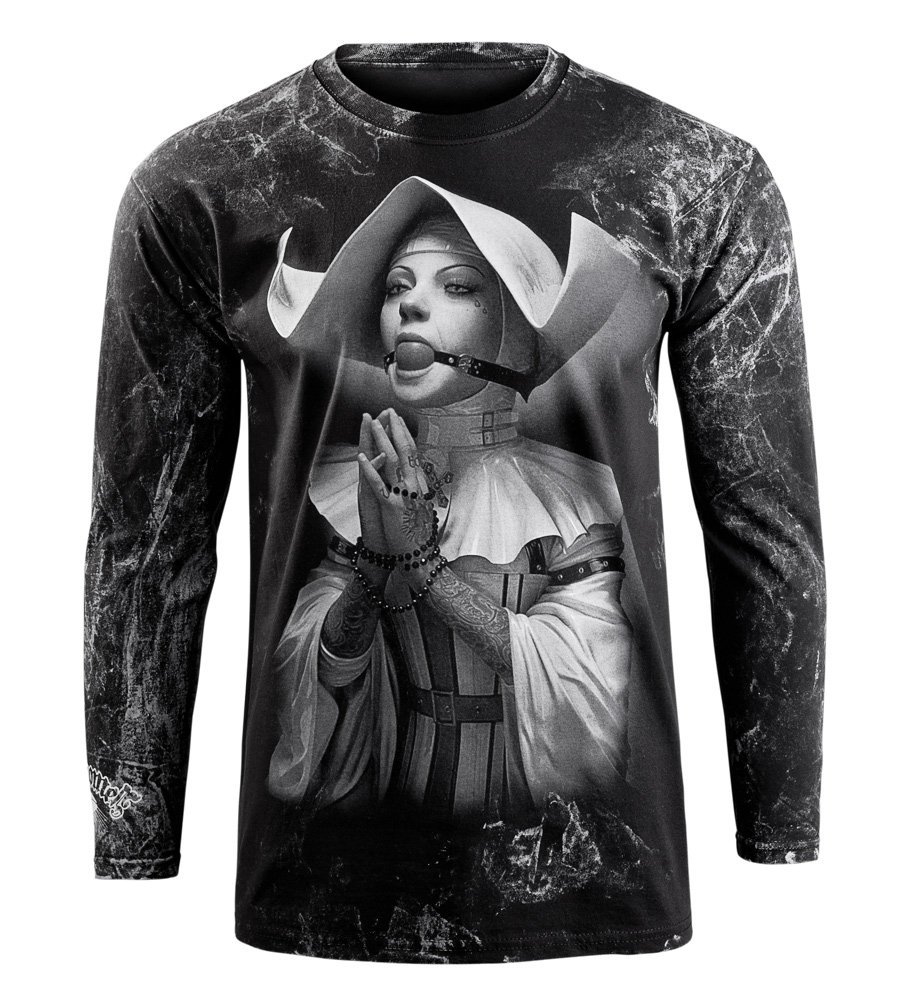 longsleeve AMENOMEN - NUN 4 (OMEN146LO ALLPRINT WHITE)-L