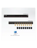 Przełączniki KVM - ATEN KVM 8/1 USB PS/2 OSD 19'' CS-1308 - miniaturka - grafika 1