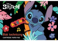Szkolne artykuły papiernicze - BLOK TECHNICZNY A4/10K LILOI STITCH BIAŁY - miniaturka - grafika 1
