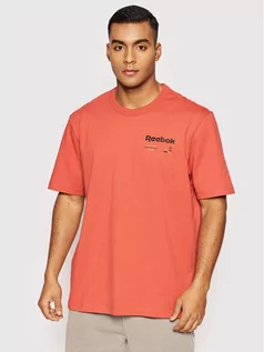 Koszulki męskie - Reebok T-Shirt Classics H54409 Pomarańczowy Relaxed Fit - grafika 1