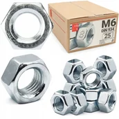 Śruby i nakrętki - Nakrętka sześciokątna M6 6-kątna metryczna DIN 934 ocynk kl. 8 25szt. - miniaturka - grafika 1