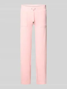 Spodnie dresowe z elastycznym ściągaczem - Spodnie damskie - miniaturka - grafika 1