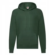 Bluzy męskie - Lekka Bluza Męska Z Kapturem Lightweight Zielony butelkowy r. S - miniaturka - grafika 1