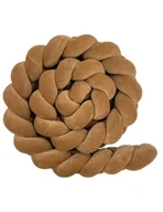 Ochraniacze do łóżeczka - Lulumi Warkocz ochraniacz do łóżeczka 3 pasmowy 200 cm Karmelowy - miniaturka - grafika 1