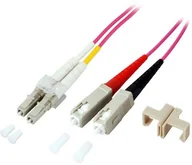 Kable komputerowe i do monitorów - EFB LWL Kabel Duplex Jumper LC-SC 50/125 OM4 0,5 Meter LSZH Halogenfrei erika violett 2.0mm geprueft mit Messprotokoll - miniaturka - grafika 1