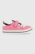 Buty dla dziewczynek - Geox tenisówki dziecięce kolor różowy - miniaturka - grafika 1