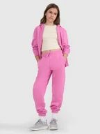 Spodnie i spodenki dla dziewczynek - 4F Spodnie dresowe joggery dziewczęce - różowe 122 (6-7 lat) - miniaturka - grafika 1