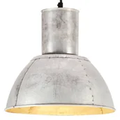 Lampy sufitowe - VidaXL Lampa wisząca, 25 W, kolor srebra, okrągła, 28,5 cm, E27 320567 - miniaturka - grafika 1