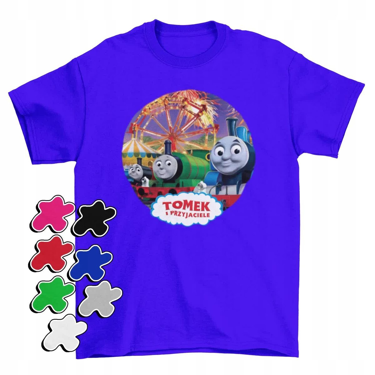 Koszulka T-Shirt Dziecięca Z Nadrukiem Tomek I Przyjaciele -M 134-140