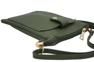Torebka skórzana / etui na telefon - Zielone - Etui i futerały do telefonów - miniaturka - grafika 5