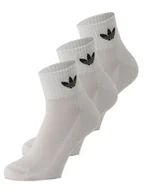 Skarpetki damskie - adidas Originals Skarpety w 3-paku Kobiety biały jednolity, M - miniaturka - grafika 1
