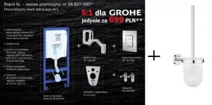 Grohe Bau Cosmopolitan szczotka do WC kpl 40463000 - Akcesoria do wc - miniaturka - grafika 2