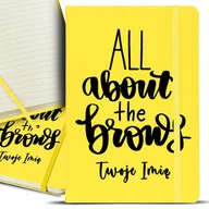 Planery - Notatnik Planer A5 ŻÓŁTY All About Brows IMIĘ Wz - miniaturka - grafika 1