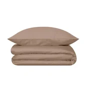 Pościel - Pościel satynowa mocha 200 x 200 cm + 70 x 80 cm (2 szt) - miniaturka - grafika 1