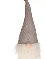 Ozdoby bożonarodzeniowe - Skrzat 57 cm krasnal LED figurka świąteczna odcień beżu - miniaturka - grafika 1