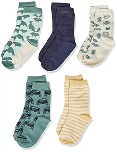 MINYMO Unisex dziecięce skarpety z wzorem (5 sztuk), niebieski (Oil Blue), 31 - Skarpetki damskie - miniaturka - grafika 1