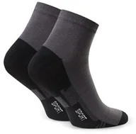 Skarpetki męskie - Krótkie skarpety męskie sportowe w dynamiczne wzory Art.054 - miniaturka - grafika 1