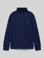 Koszulki dla chłopców - Bluzka z długim rękawem z wyhaftowanym logo - miniaturka - grafika 1