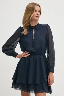 Pepe Jeans sukienka OTTO kolor granatowy mini rozkloszowana PL953612 - Sukienki - miniaturka - grafika 1