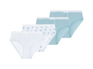 lupilu® Figi dziewczęce z bawełną organiczną, 4 pary (Biały-niebieski, 86/92) - Majtki dla dzieci - miniaturka - grafika 1