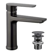 Baterie umywalkowe - Liveno Bateria umywalkowa Kappa gun grey - miniaturka - grafika 1