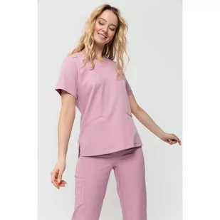 Bluza Medyczna Emily Liliowy Róż Rozmiar: XS - Odzież medyczna - miniaturka - grafika 3