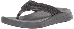 Skechers Klapki męskie Sargo Point Vista, Siatka dzianinowa z węgla drzewnego, 39.5 EU - Klapki i japonki męskie - miniaturka - grafika 1
