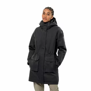 Kurtki damskie - Damska parka Jack Wolfskin FIERCE WIND PARKA W black - XL - grafika 1