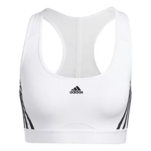 adidas Damski biustonosz sportowy Pwr Ms 3s, biały/czarny, S, biały i czarny, S - Biustonosze - miniaturka - grafika 1