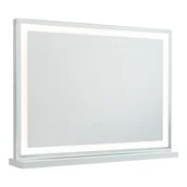 Lusterka do makijażu - Flamingueo Lustro do Makijażu Pasek LED 3 Tryby Świecenia Lustro Do Toaletki Biały - miniaturka - grafika 1