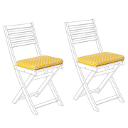 Ławki ogrodowe - Beliani Zestaw 2 poduszek na krzesła ogrodowe żółty FIJI - miniaturka - grafika 1
