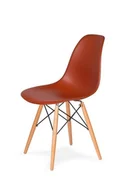 Krzesła - King Home Krzesło DSW Wood King Bath ceglaste K-130.D.ORAN.28.DSW - miniaturka - grafika 1