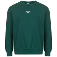 Bluzy męskie - REEBOK - BLUZA MĘSKA - CL WDE FL CREW HT9773 ZIELONA - miniaturka - grafika 1