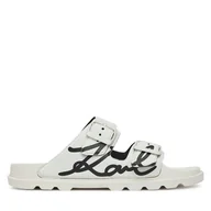 Klapki i japonki damskie - Klapki KARL LAGERFELD Kondo Tred KL80972 Biały - miniaturka - grafika 1