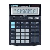 Kalkulatory - Kalkulator 12 pozycyjny DONAU TECH K-DT4123-01 186x142x30mm czarny /K-DT4123-01/ DN1170 - miniaturka - grafika 1