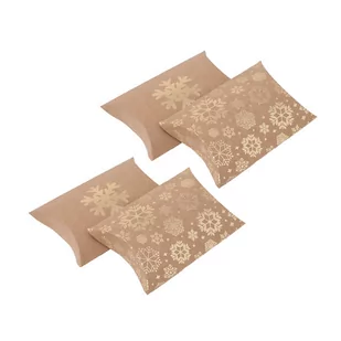 Pudełka Pillow 10X11 Cm, Śnieżynki, 4 Szt. Dpcraft - Opakowania i torebki na prezenty - miniaturka - grafika 1