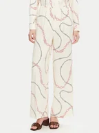 Spodnie damskie - Tommy Hilfiger Spodnie materiałowe Soft Viscose Woven Pants WW0WW44542 Biały Relaxed Fit - miniaturka - grafika 1