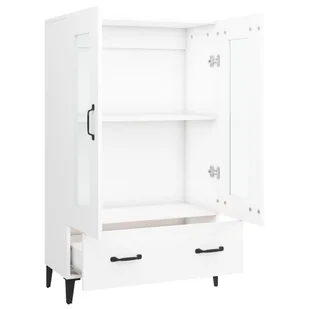 Lumarko Szafka, biała, 70x31x115 cm, materiał drewnopochodny - Szafki do salonu - miniaturka - grafika 7