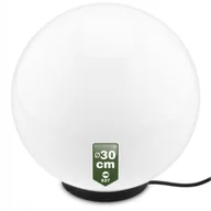 Lampy ogrodowe - Lampa Ogrodowa KULA BIAŁA 30CM NAZIEMNA do LED E27 ZEWNĘTRZNA IP65 UV - miniaturka - grafika 1