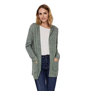 Vero Moda Kobiety Vmdoffy Ls Open Hood Cardigan Ga Noos Kardigan, Laurel Wreath, XS - Swetry damskie - miniaturka - grafika 1