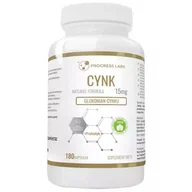 Witaminy i minerały dla sportowców - PROGRESS LABS PROGRESS LABS Cynk 15mg 180caps - miniaturka - grafika 1