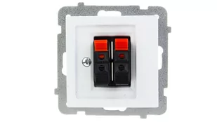 LEDart głośnikowe podwójne bez ramki - Ospel As GG-2G/m/00, kolor biały - Gniazdka elektryczne - miniaturka - grafika 1