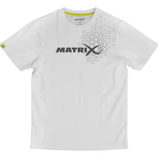 Koszulka Wędkarska Męska Biała Matrix Hex Print T-Shirt - Koszulki sportowe męskie - miniaturka - grafika 1
